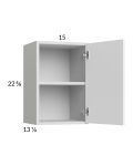 Euro Gloss White 15x22-5/8 Wall Cabinet