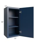 Portland Navy Blue 15x30 Wall Cabinet