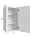 Portland White 15x30 Wall Cabinet
