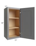 Stratton Dark Grey Shaker 15x30 Wall Cabinet 