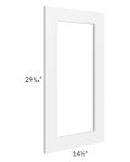 Alpine White Shaker 15x30 Glass Door Only with Glass Included