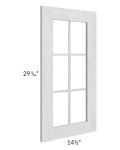 Heather Grey Shaker 15x30 Mullion Glass Door Only with Glass Included
