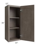 Natural Grey Shaker 15x36 Wall Cabinet