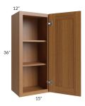 Artisan Walnut Shaker 15x36 Wall Cabinet