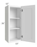 Aspen White Shaker 15x36 Wall Cabinet