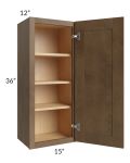 Midtown Mocha Shaker 15x36 Wall Cabinet