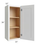 Asheville White Shaker 15x36 Wall Cabinet