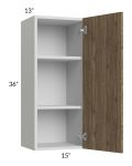 Milan Pecan 15x36 Wall Cabinet