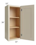 Stratton Khaki Shaker 15x36 Wall Cabinet