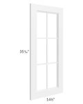 Signature Vanilla 15x36 Mullion Glass Door Only with Glass Included