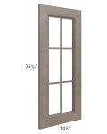 Providence Natural Grey 15x36 Mullion Glass Door Only with Glass Included