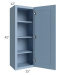 Sky Blue Shaker 15x42 Wall Cabinet