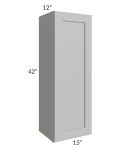 Midtown Painted Grey Shaker 15x42 Wall Cabinet