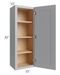 Asheville Grey Shaker 15x42 Wall Cabinet