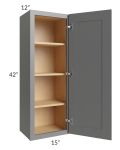 Stratton Dark Grey Shaker 15x42 Wall Cabinet