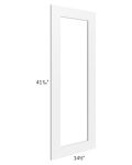 Vail White Shaker 15x42 Glass Door Only with Glass Included