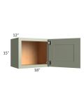 Midtown Pistachio Green Shaker 18x15 Wall Cabinet