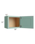 Midtown Mint Green Shaker 18x15 Wall Cabinet