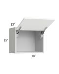 Milan White Matte 18x15 Lift-Up Door Wall Cabinet