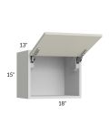 Milan Beige Matte 18x15 Lift-Up Door Wall Cabinet