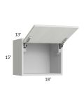 Milan Cream 18x15 Lift-Up Door Wall Cabinet