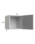 Euro Grey 18x17-5/8x24 Wall Cabinet