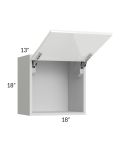 Milan White Gloss 18x18 Lift-Up Door Wall Cabinet
