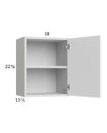 Euro Gloss White 18x22-5/8 Wall Cabinet