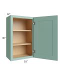 Midtown Mint Green Shaker 18x30 Wall Cabinet