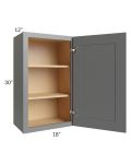 Stratton Dark Grey Shaker 18x30 Wall Cabinet 