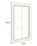 Signature Vanilla Glaze 18x30 Mullion Glass Door Only with Glass Included
