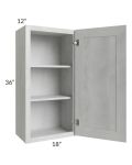 Heather Grey Shaker 18x36 Wall Cabinet
