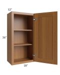 Artisan Walnut Shaker 18x36 Wall Cabinet