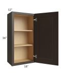Southport Espresso Shaker 18x36 Wall Cabinet