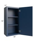Portland Navy Blue 18x36 Wall Cabinet