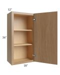 Township Rift Oak 18x36 Wall Cabinet
