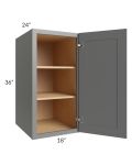 Stratton Dark Grey Shaker 18x36x24 Pantry Wall Cabinet - Out of stock through mid April