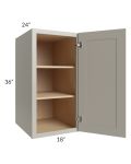 Stratton Light Grey Shaker 18x36x24 Pantry Wall Cabinet