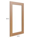 Artisan Walnut Shaker 18x36 Glass Door Only with Glass Included