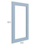 Sky Blue Shaker 18x36 Glass Door Only with Glass Included