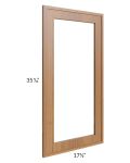 Portland Walnut 18x36 Glass Door Only with Glass Included