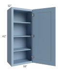 Sky Blue Shaker 18x42 Wall Cabinet