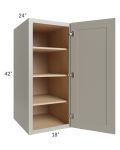 Stratton Light Grey Shaker 18x42x24 Pantry Wall Cabinet