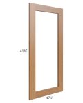 Artisan Walnut Shaker 18x42 Glass Door Only with Glass Included