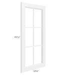 Signature Vanilla 18x42 Mullion Glass Door Only with Glass Included
