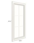 Signature Vanilla 18x42 Mullion Glass Door Only with Glass Included