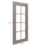 Providence Natural Grey 18x42 Mullion Glass Door Only with Glass Included