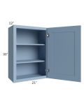 Sky Blue Shaker 21x30 Wall Cabinet
