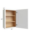 Brighton White Shaker 21x30 Wall Cabinet
