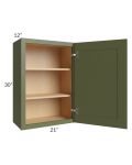 Midtown Hunter Green Shaker 21x30 Wall Cabinet